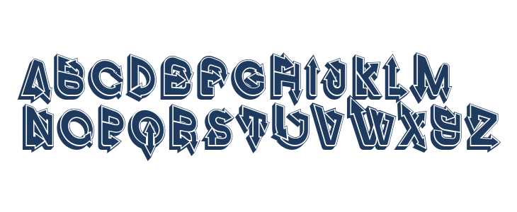 Fangxiang 3D Slant Regular Lowercase