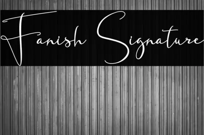 Fanish Signature خط examples