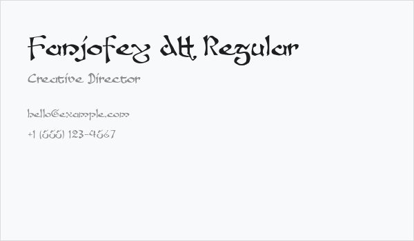 Fanjofey AH Regular Business Card
