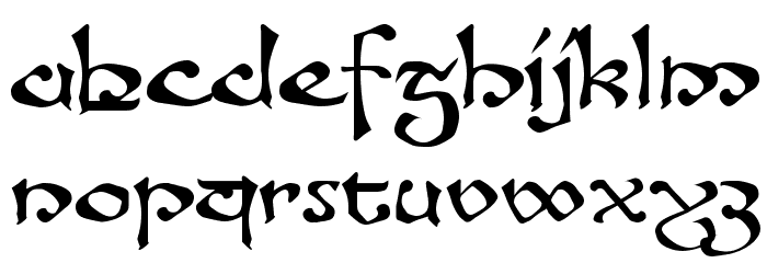 Fanjofey AH Regular Font LOWERCASE