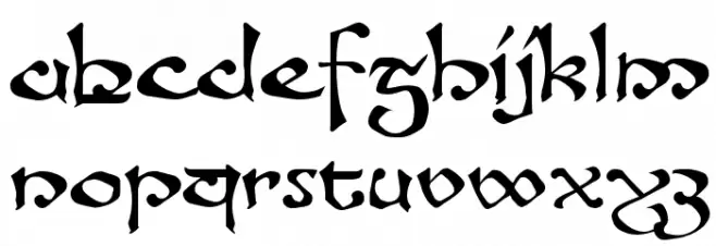 Fanjofey AH Regular Caratteri MINUSCOLO