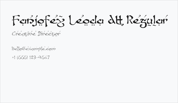 Fanjofey Leoda AH Regular Business Card