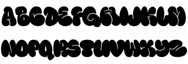Fanky Bubble Graffiti خط أحرف كبيرة