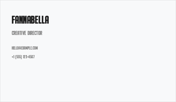 Fannabella Business Card