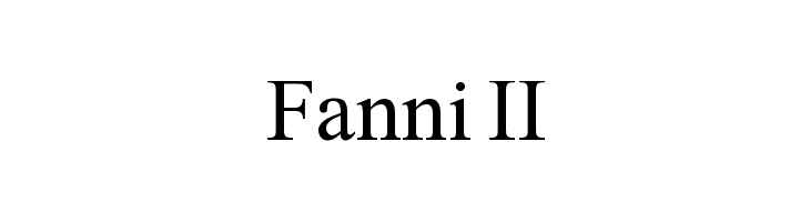 Fanni II Font