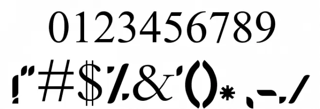 Fanni II Font OTHER CHARS