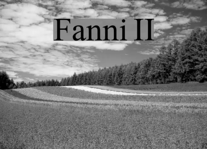 Fanni II Font examples