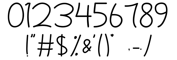 FannishaDemo Font OTHER CHARS