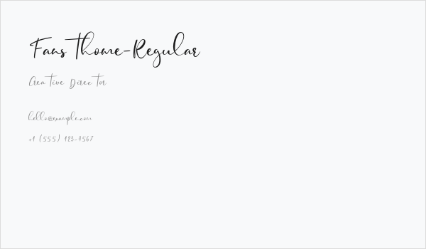 Fansthome-Regular Business Card