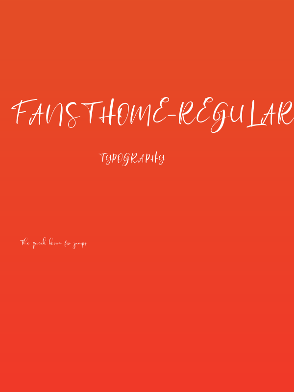 Fansthome-Regular Poster
