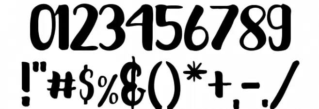 Fantai Regular Font OTHER CHARS