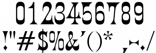 FantailOpti Font OTHER CHARS