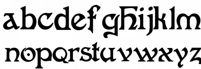FantaisieArtistique Schriftart Kleinbuchstaben