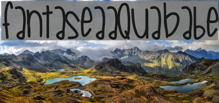 FantaseaAquaBabe Font examples