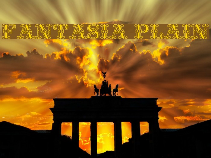 Fantasia Plain Шрифта examples