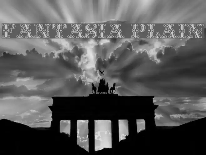 Fantasia Plain Font examples
