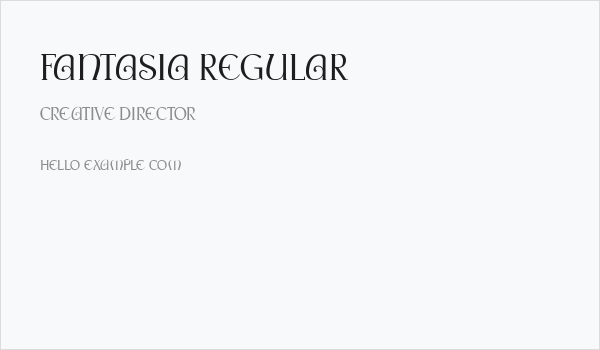 Fantasia Regular Business Card