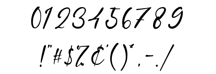 Fantasia Font OTHER CHARS