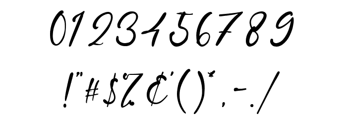 Fantasia Font OTHER CHARS