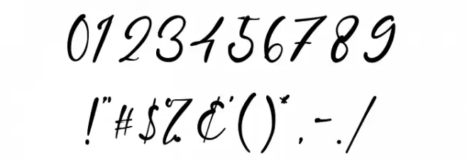 Fantasia Font OTHER CHARS