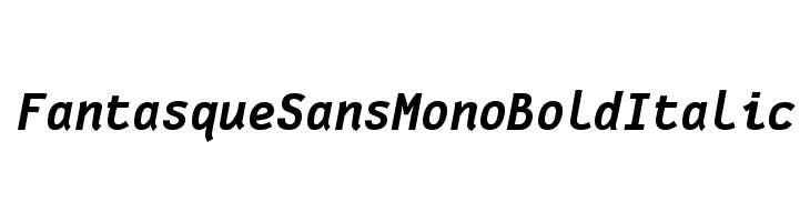 Fantasque Sans Mono Bold Italic Font