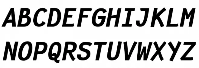 Fantasque Sans Mono Bold Italic Polices MAJUSCULES