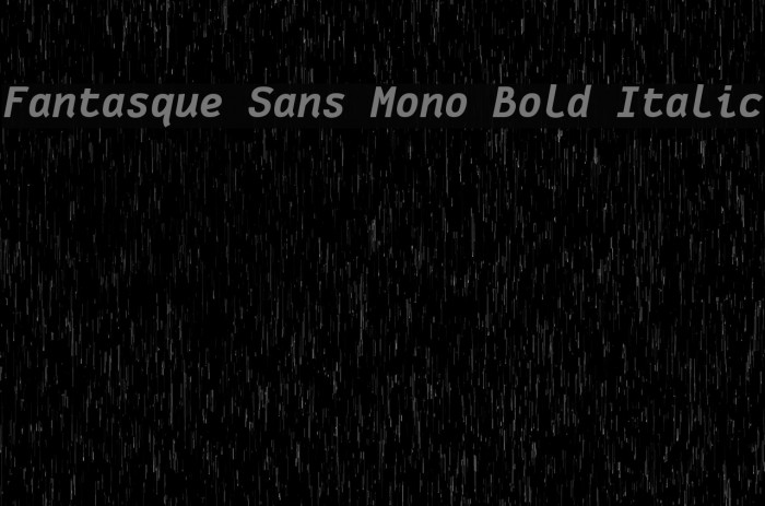 Fantasque Sans Mono Bold Italic Font examples