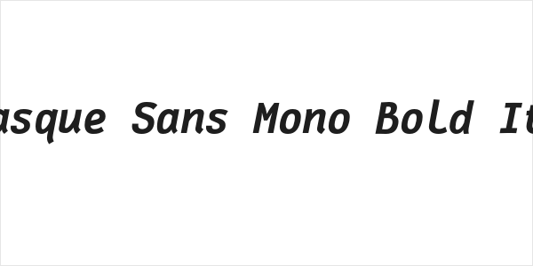 Fantasque Sans Mono Bold Italic Logo