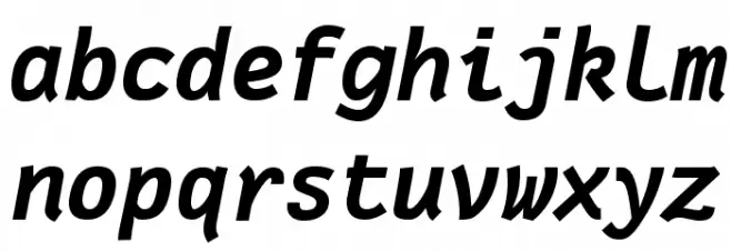 Fantasque Sans Mono Bold Italic Caratteri MINUSCOLO