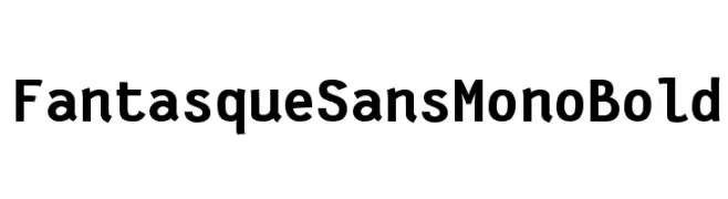Fantasque Sans Mono Bold  नि: शुल्क फ़ॉन्ट्स डाउनलोड