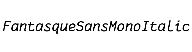 Fantasque Sans Mono Italic Schriftart
