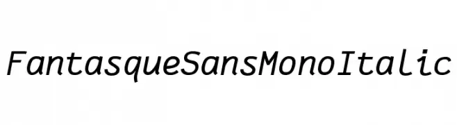 Fantasque Sans Mono Italic  Frei Schriftart Herunterladen