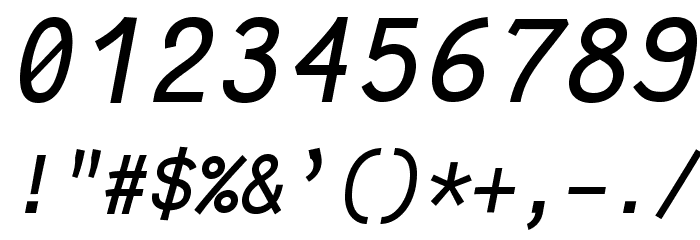 Fantasque Sans Mono Italic Font OTHER CHARS