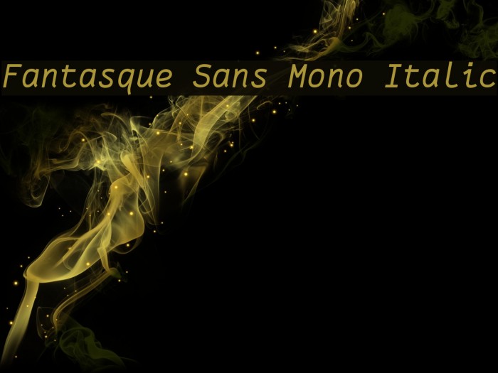 Fantasque Sans Mono Italic Font examples