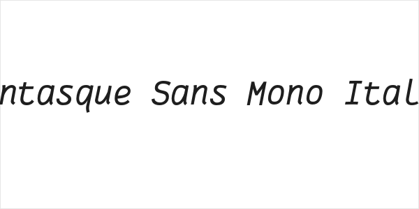 Fantasque Sans Mono Italic Logo