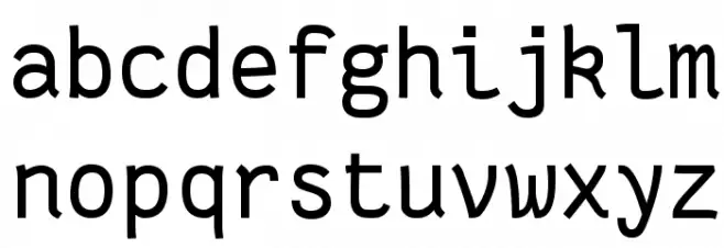 Fantasque Sans Mono Regular फ़ॉन्ट लोअरकेस