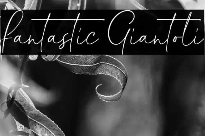 Fantastic Giantoli फ़ॉन्ट examples