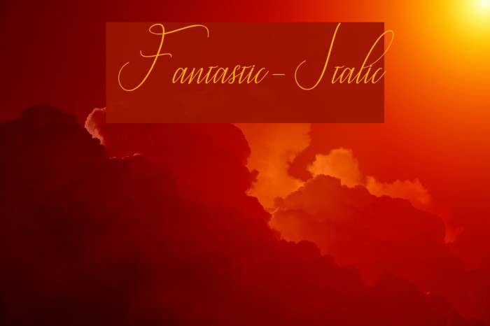 Fantastic-Italic Font examples