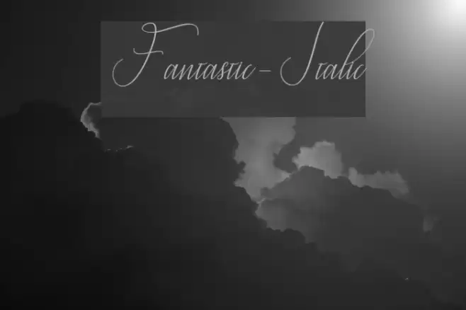 Fantastic-Italic Font examples