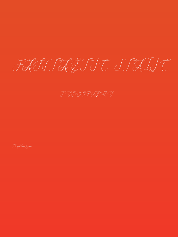 Fantastic-Italic Poster
