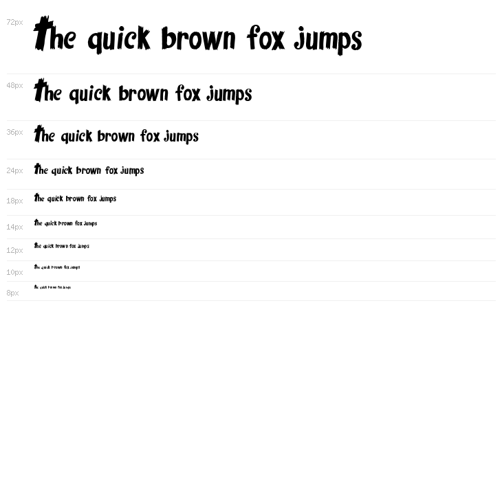 FantasticFont Waterfall