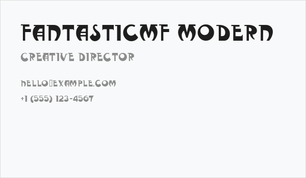 FantasticMF Modern Business Card