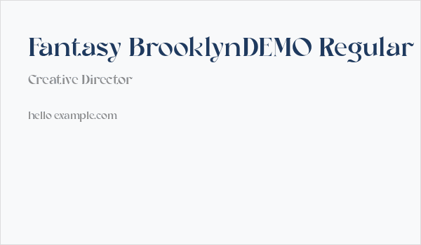 Fantasy BrooklynDEMO Regular Business Card