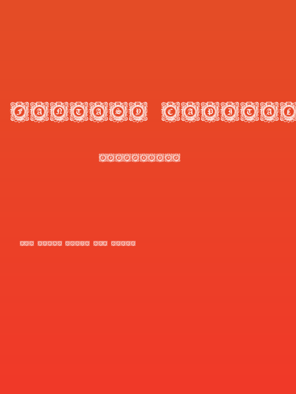 Fantasy Capitals Regular Poster