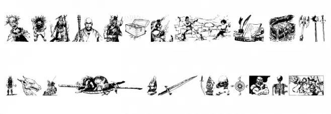 Fantasy Clipart Caratteri MINUSCOLO