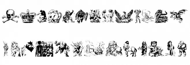 Fantasy Clipart Caratteri MAIUSCOLE