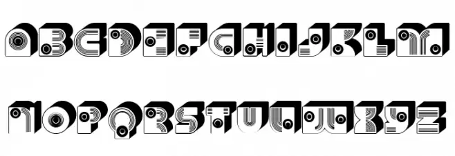 Fantasy Hollow Extruded Regular Schriftart Groß
