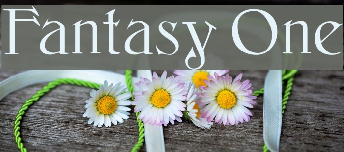 Fantasy One Font examples