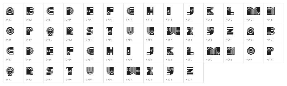 Fantasy Rustique Regular Character Map