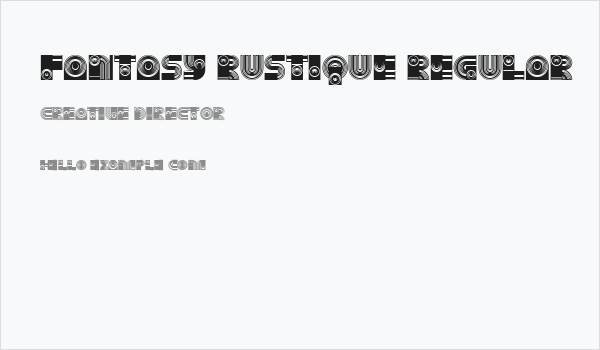 Fantasy Rustique Regular Business Card